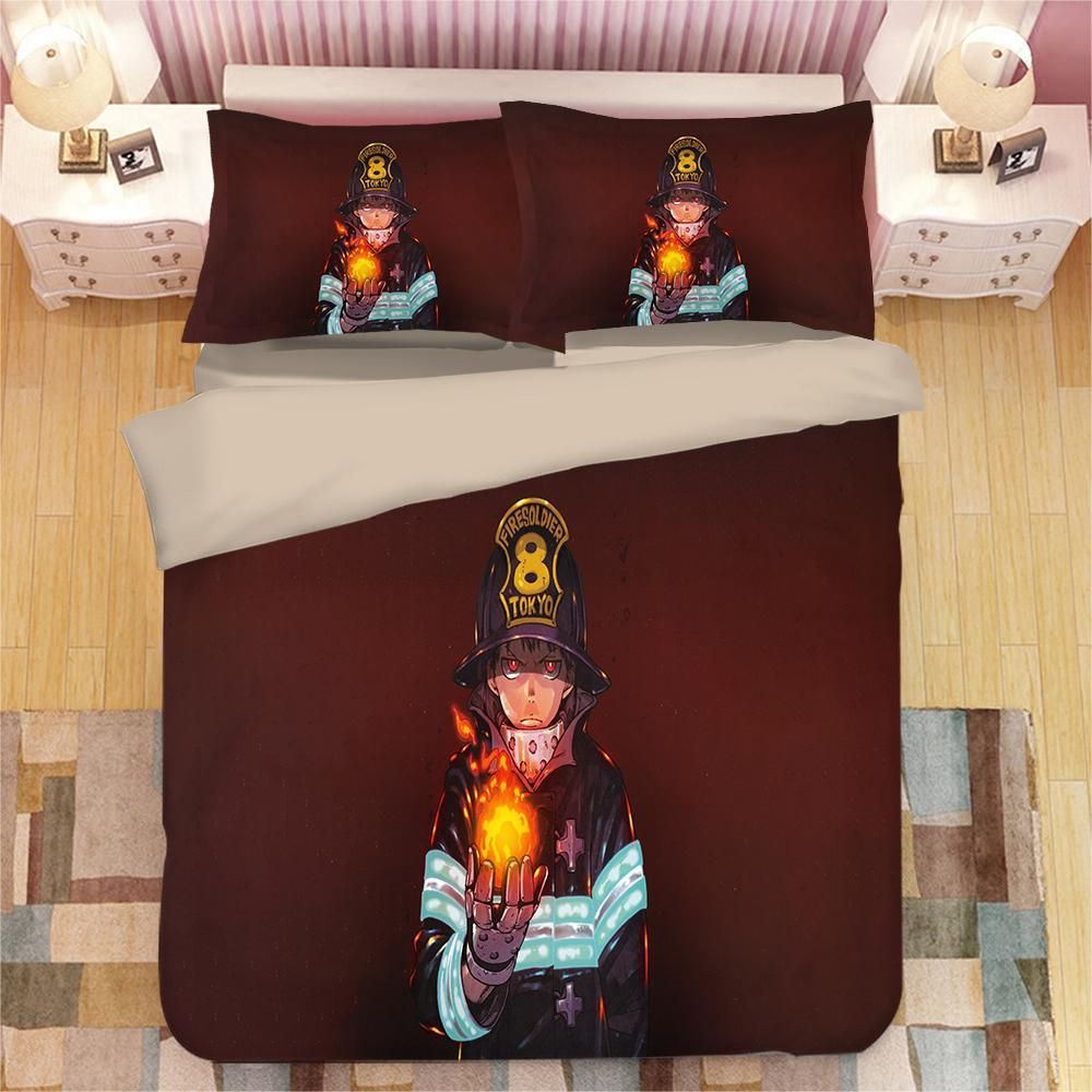 Enn Enn No Shouboutai Fire Force 7 Duvet Cover Pillowcase