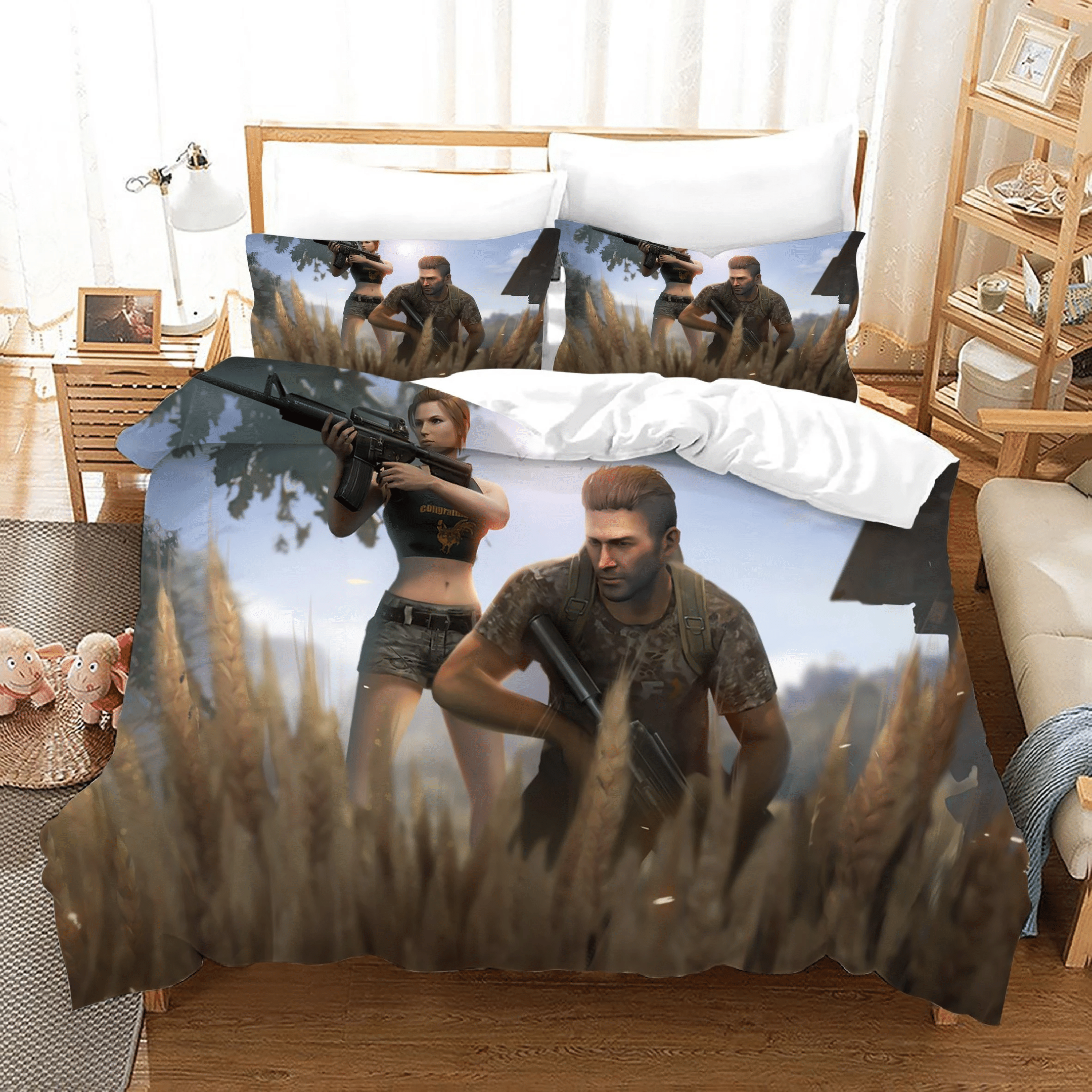 Free Fire 1 Duvet Cover Pillowcase Bedding Sets Home Bedroom