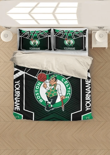 Customize Boston Celtics Bedding Sets Duvet Cover Bedroom Quilt Bed