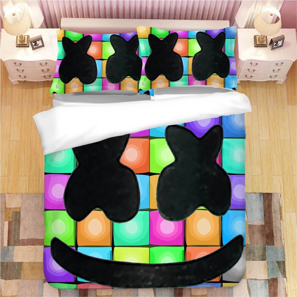 Fortnite Marshmello Dj 6 Duvet Cover Pillowcase Bedding Set Quilt