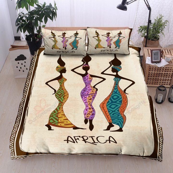 African Girls Wear Dress African Style Bedding Set Bedding Sets