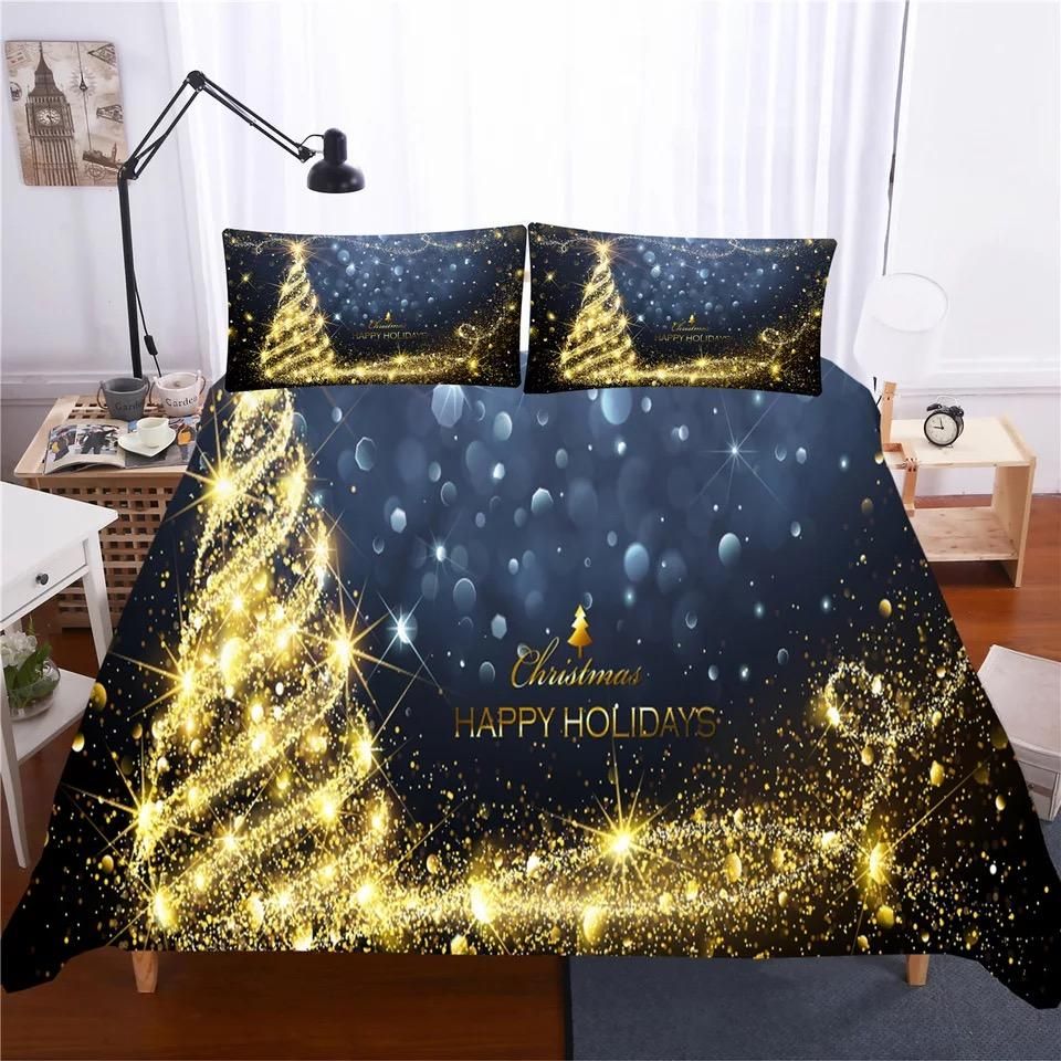 Christmas Santa Claus 4 Duvet Cover Quilt Cover Pillowcase Bedding