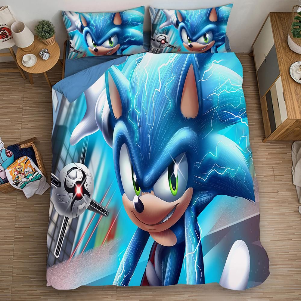 Sonic The Hedgehog 15 Duvet Cover Quilt Cover Pillowcase Bedding