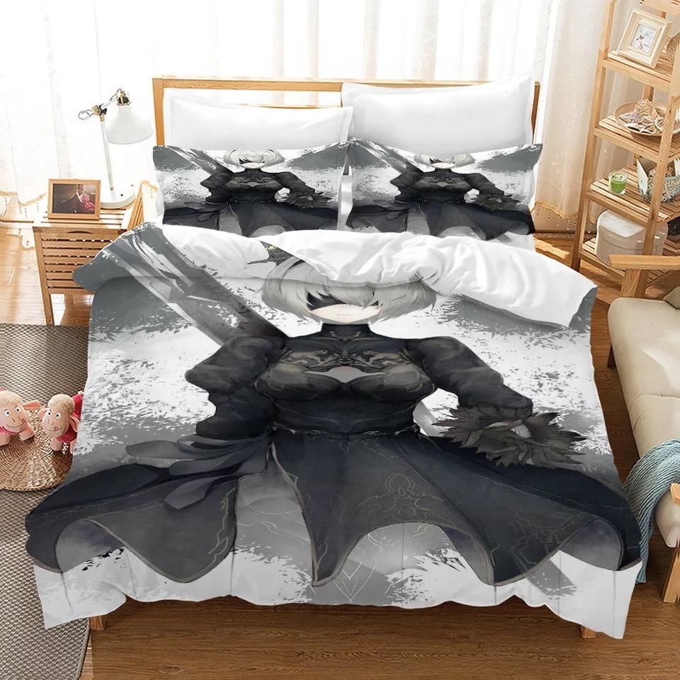 Nier Automata Yorha 2b 10 Duvet Cover Pillowcase Bedding Sets