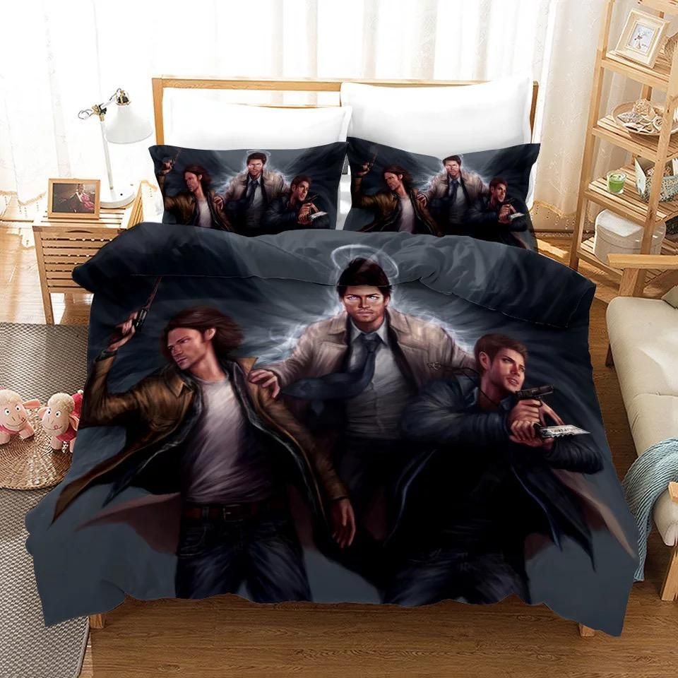 Supernatural Dean Sam Winchester 6 Duvet Cover Pillowcase Bedding Sets