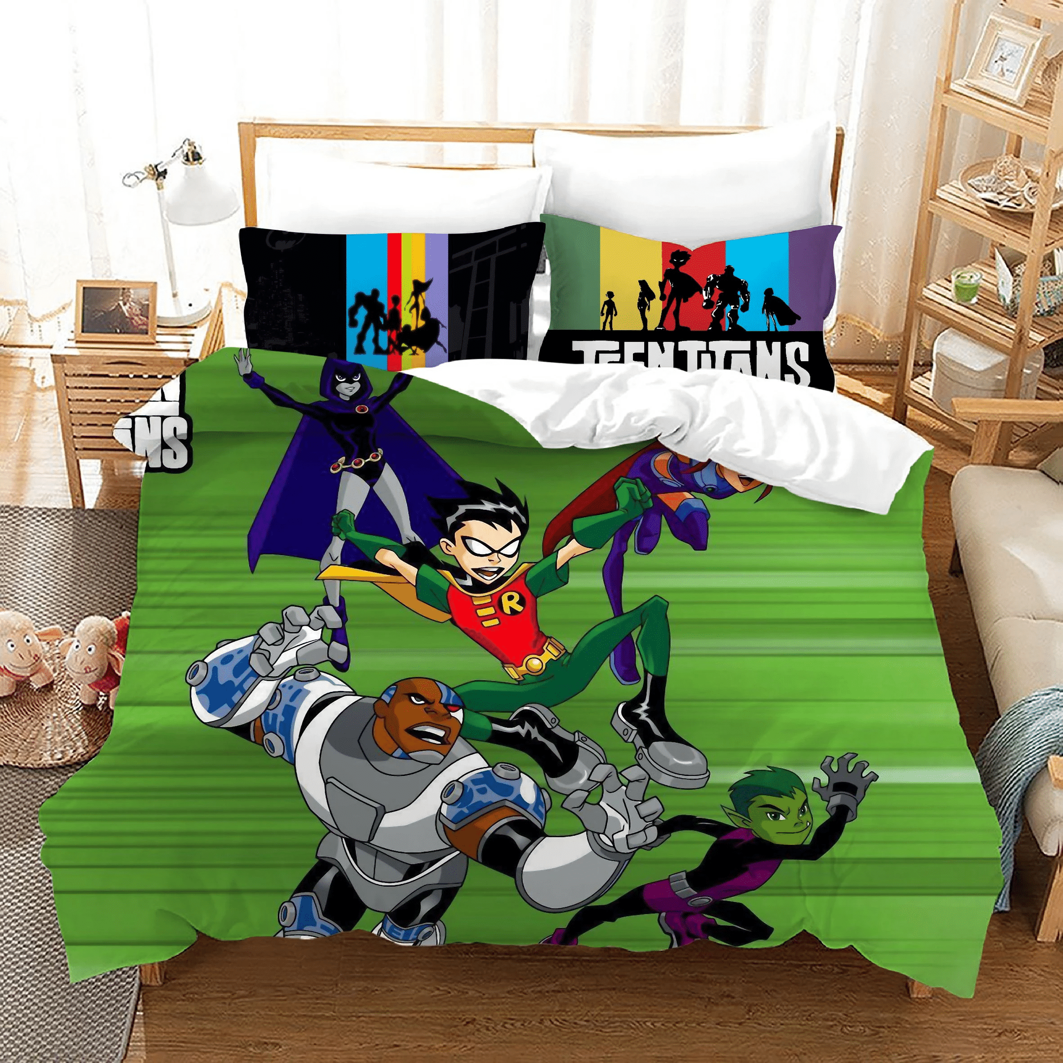 Teen Titans Go 33 Duvet Cover Pillowcase Bedding Sets Home