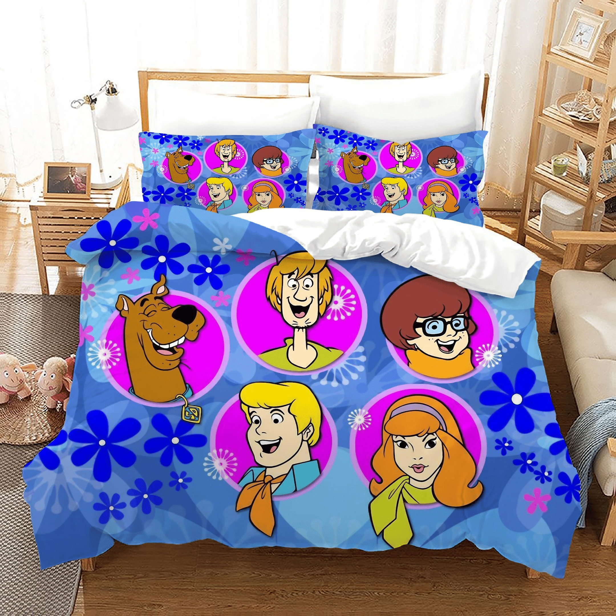 Scooby Doo 4 Duvet Cover Pillowcase Bedding Sets Home Bedroom