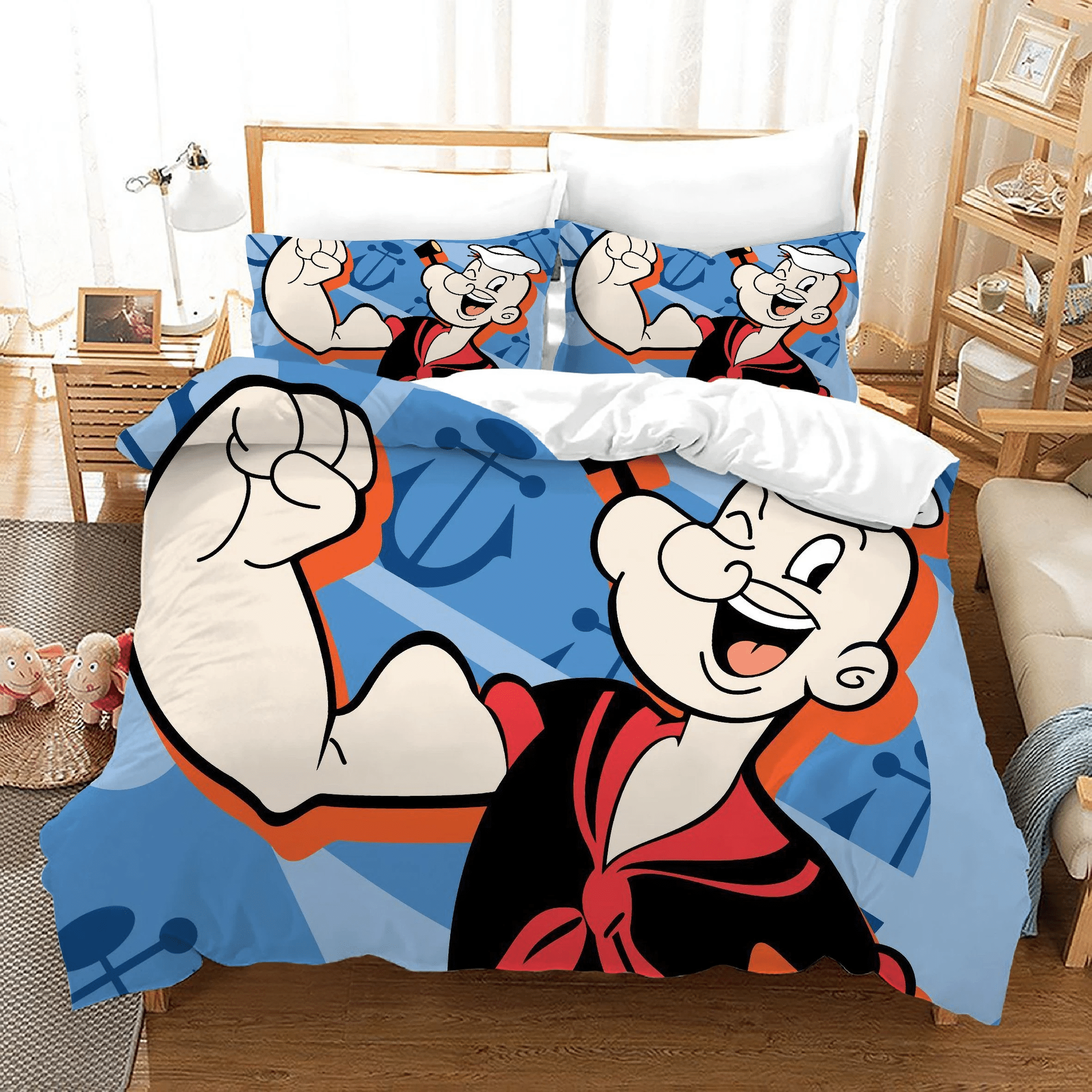 Popeye The Sailor 4 Duvet Cover Quilt Cover Pillowcase Bedding