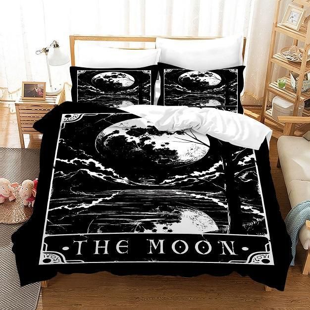 Tarot The Moon 19 Duvet Cover Pillowcase Bedding Sets Home