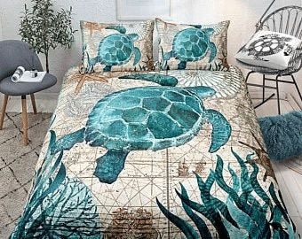 Turtle Art 03 Bedding Sets Duvet Cover Bedroom Quilt Bed