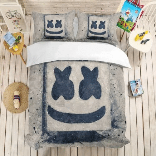 Smile Dj Marshmello Bedding Sets Duvet Cover Bedroom Quilt Bed
