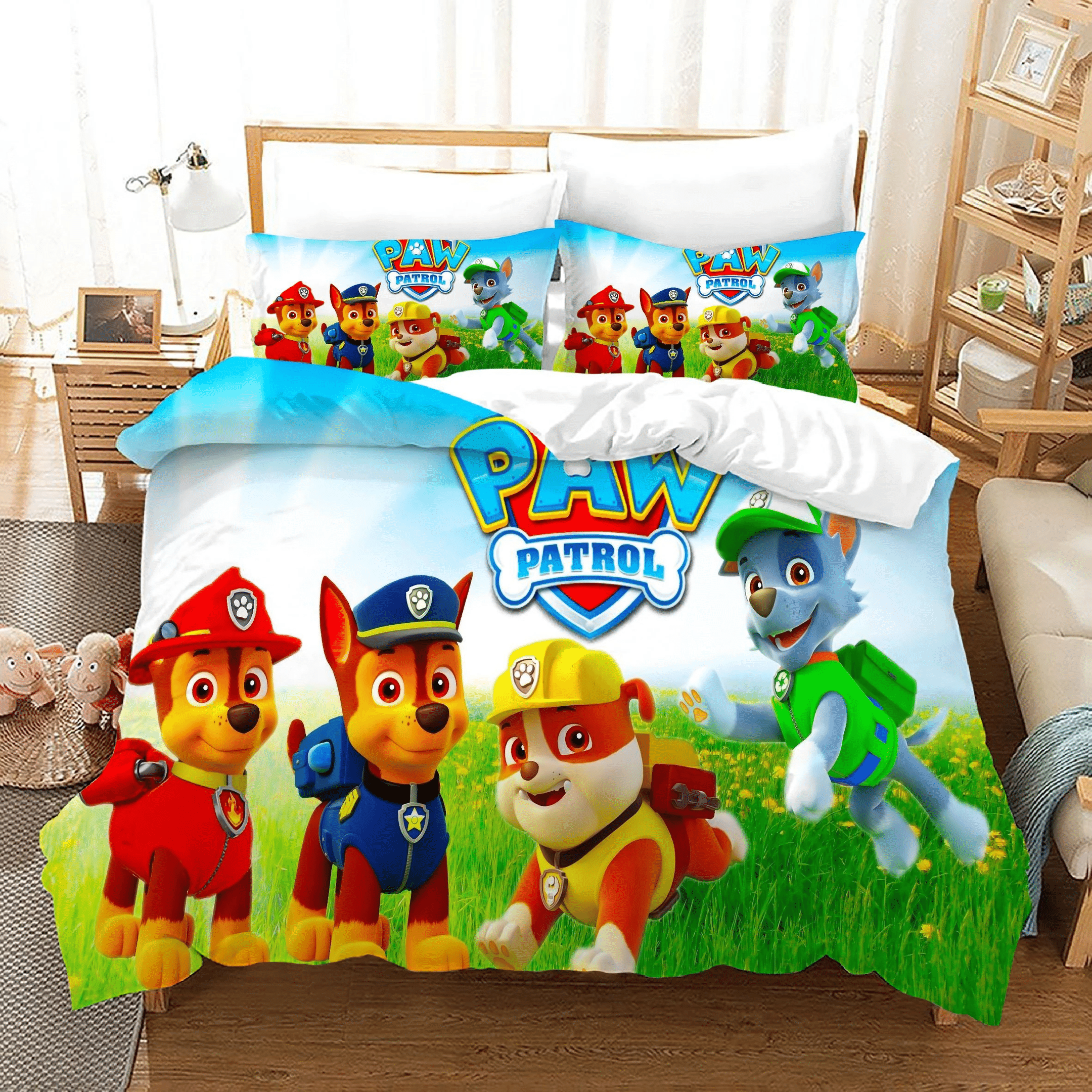 Paw Patrol Marshall 42 Duvet Cover Pillowcase Bedding Sets Home