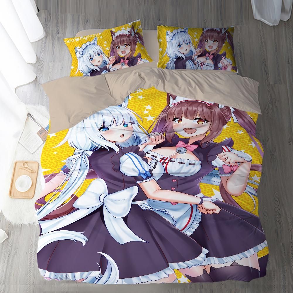 Nekopara 11 Duvet Cover Pillowcase Bedding Sets Home Bedroom Decor