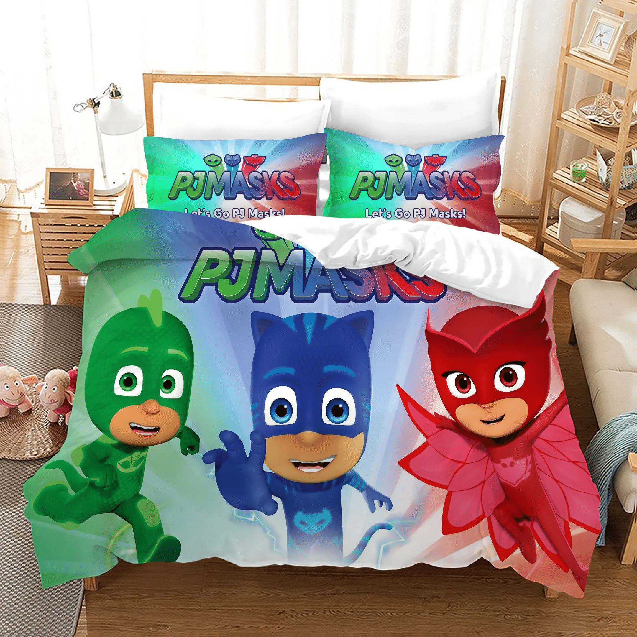 Pjmasks 22 Duvet Cover Pillowcase Bedding Sets Home Decor Quilt