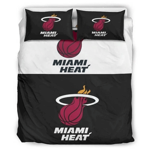 Nba Miami Heat Logo Comforter Bedding Sets Duvet Cover Bedroom