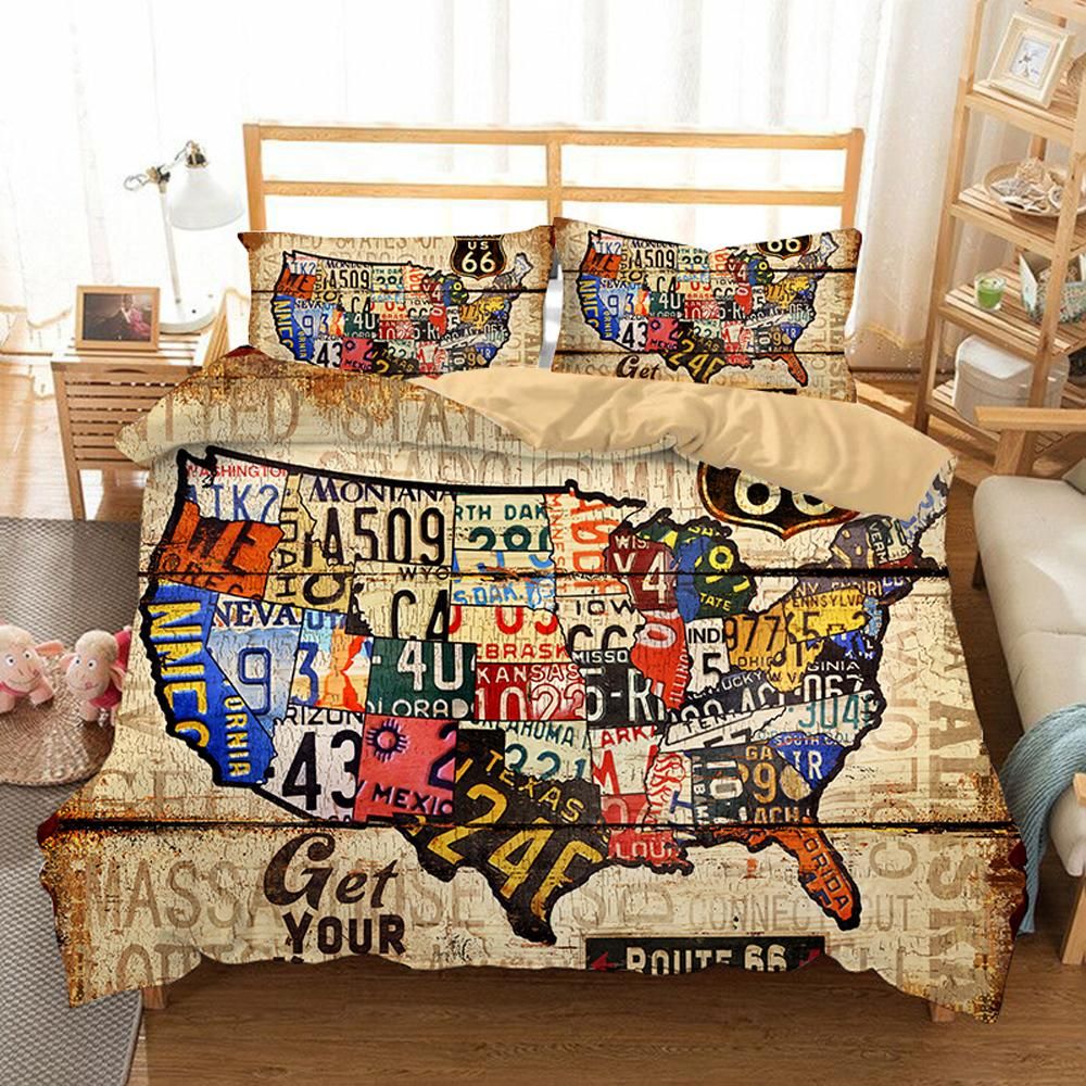 Route 66 12 Duvet Cover Quilt Cover Pillowcase Bedding Sets