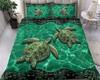 Turtle Art 01 Bedding Sets Duvet Cover Bedroom Quilt Bed