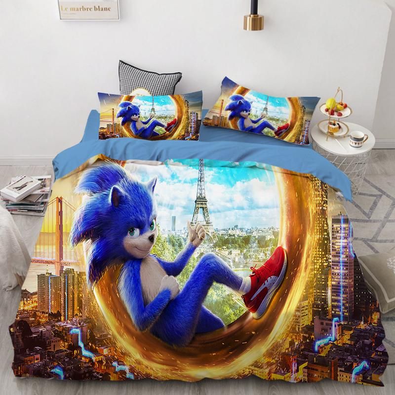 Sonic The Hedgehog 2 Duvet Cover Quilt Cover Pillowcase Bedding