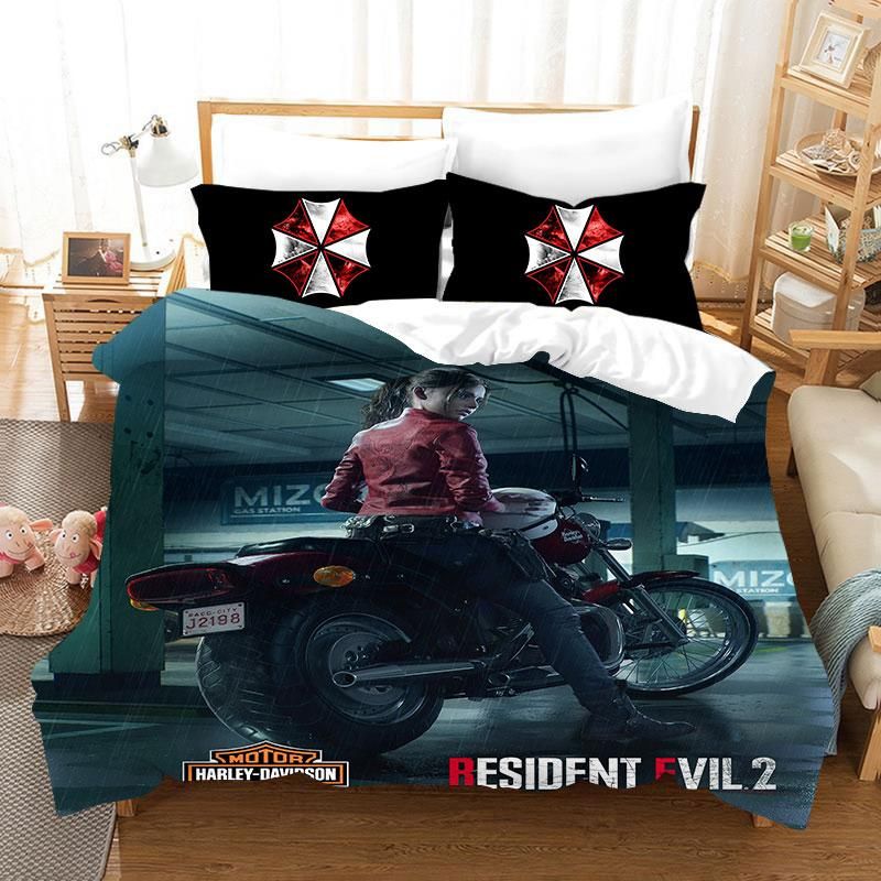 Resident Evil 2 Duvet Cover Quilt Cover Pillowcase Bedding Sets