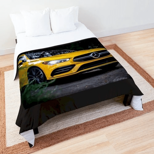 Yellow Mercedes Benz Bedding Sets Duvet Cover Bedroom Quilt Bed