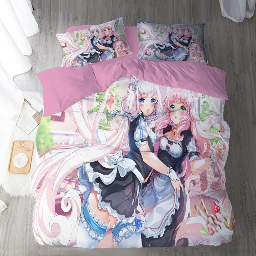 Nekopara 14 Duvet Cover Pillowcase Bedding Sets Home Bedroom Decor