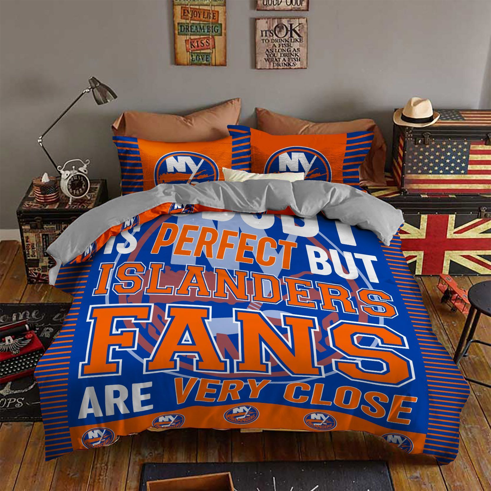 New York Islandrs For Fans Bedding Sets 8211 1 Duvet