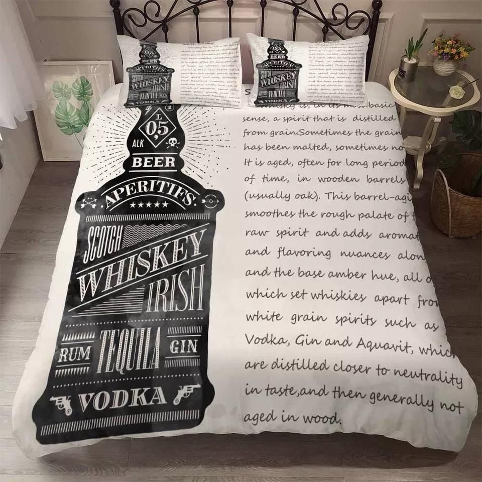 Whiskey Wine 4 Duvet Cover Pillowcase Bedding Sets Home Decor