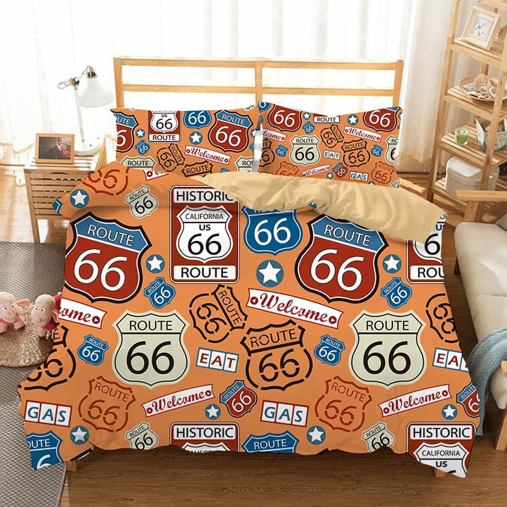 Route 66 9 Duvet Cover Pillowcase Bedding Sets Home Bedroom