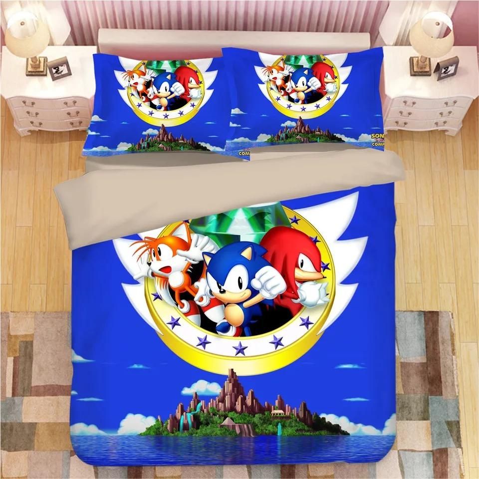 Sonic The Hedgehog 19 Duvet Cover Quilt Cover Pillowcase Bedding