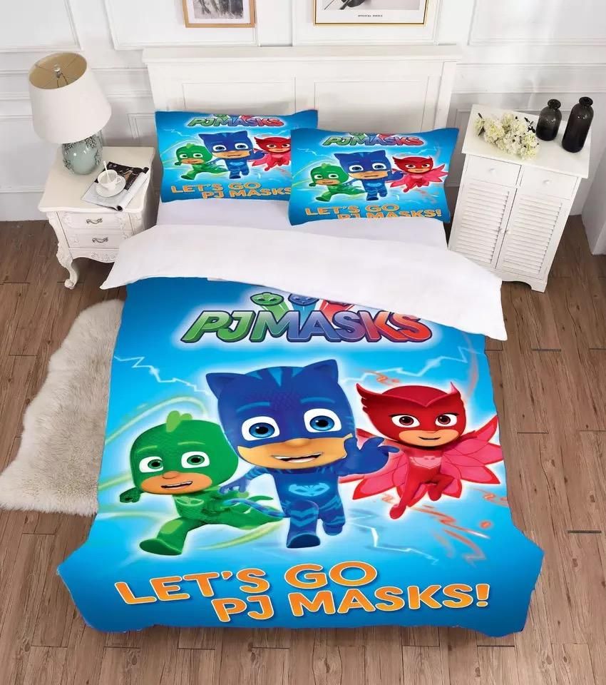 Pjmasks 1 Duvet Cover Quilt Cover Pillowcase Bedding Sets Bed