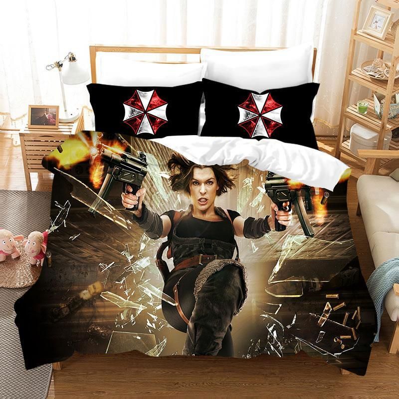 Resident Evil 5 Duvet Cover Pillowcase Bedding Sets Home Bedroom