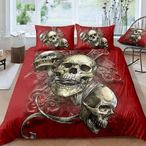 Tres Skull Skull Bedding Sets Duvet Cover Bedroom Quilt Bed