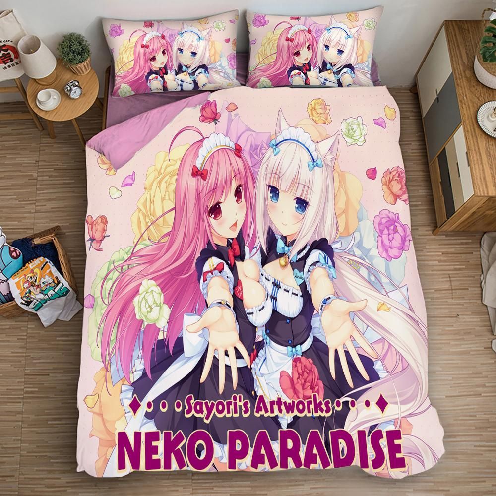 Nekopara 1 Duvet Cover Pillowcase Bedding Sets Home Bedroom Decor