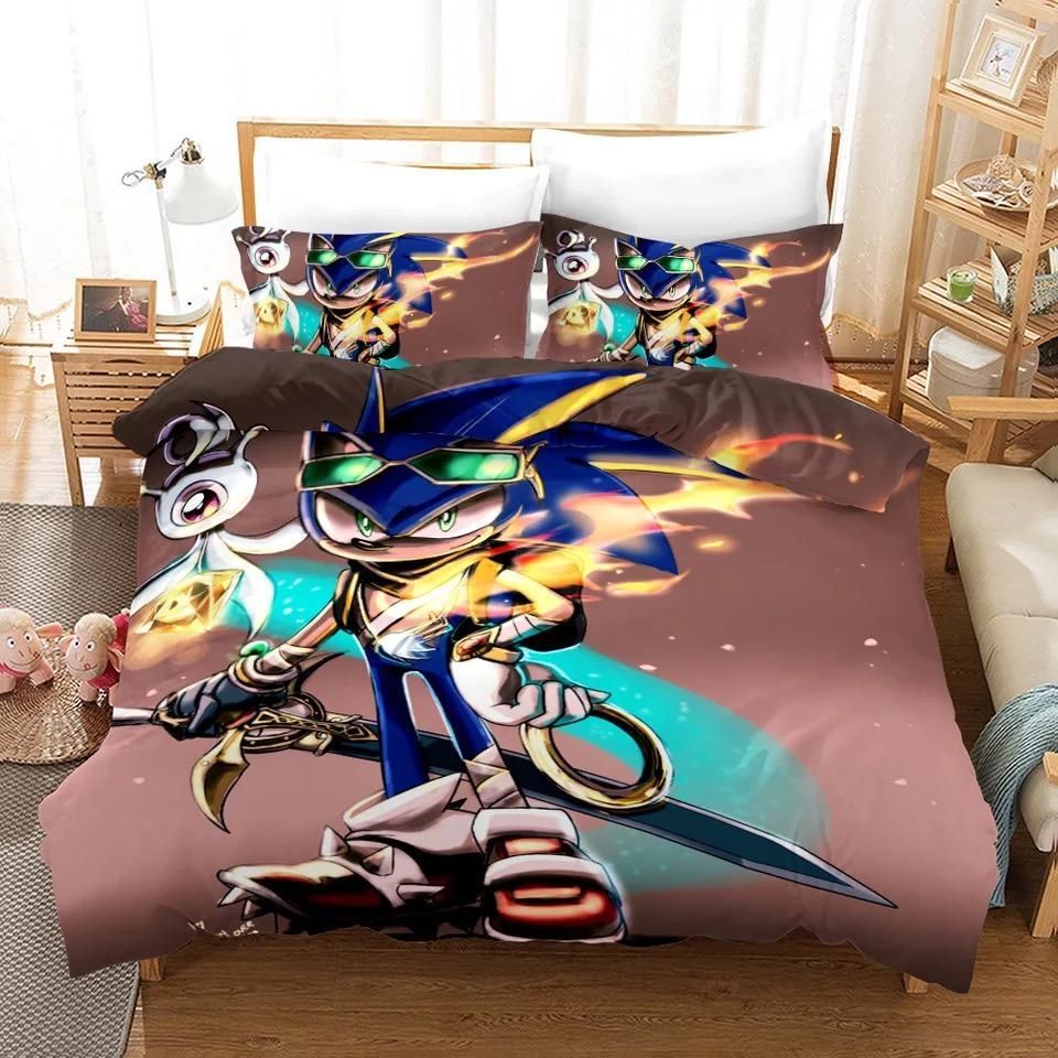 Sonic Lost World 3 Duvet Cover Pillowcase Bedding Sets Home