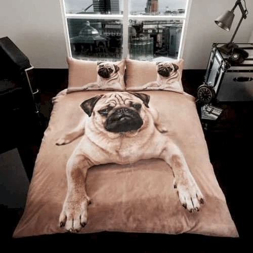 Pug Bedding Sets Duvet Cover Bedroom Quilt Bed Sets Blanket