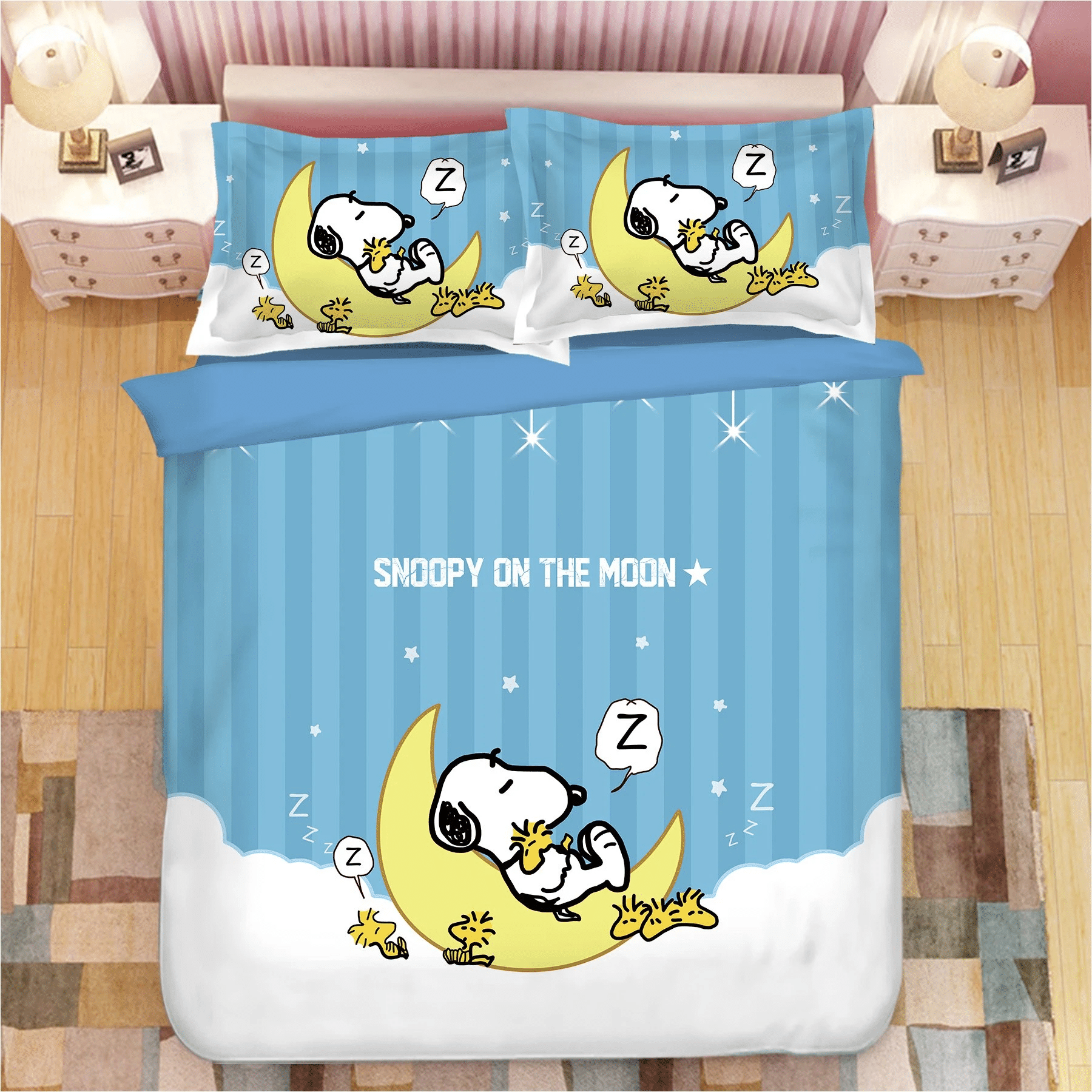 Snoopy 12 Duvet Cover Quilt Cover Pillowcase Bedding Sets Bed