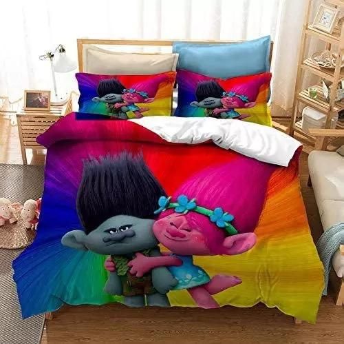 Trolls Poppy 3 Duvet Cover Quilt Cover Pillowcase Bedding Sets