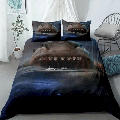 Sea Shark Bedding Sets Duvet Cover Bedroom Quilt Bed Sets