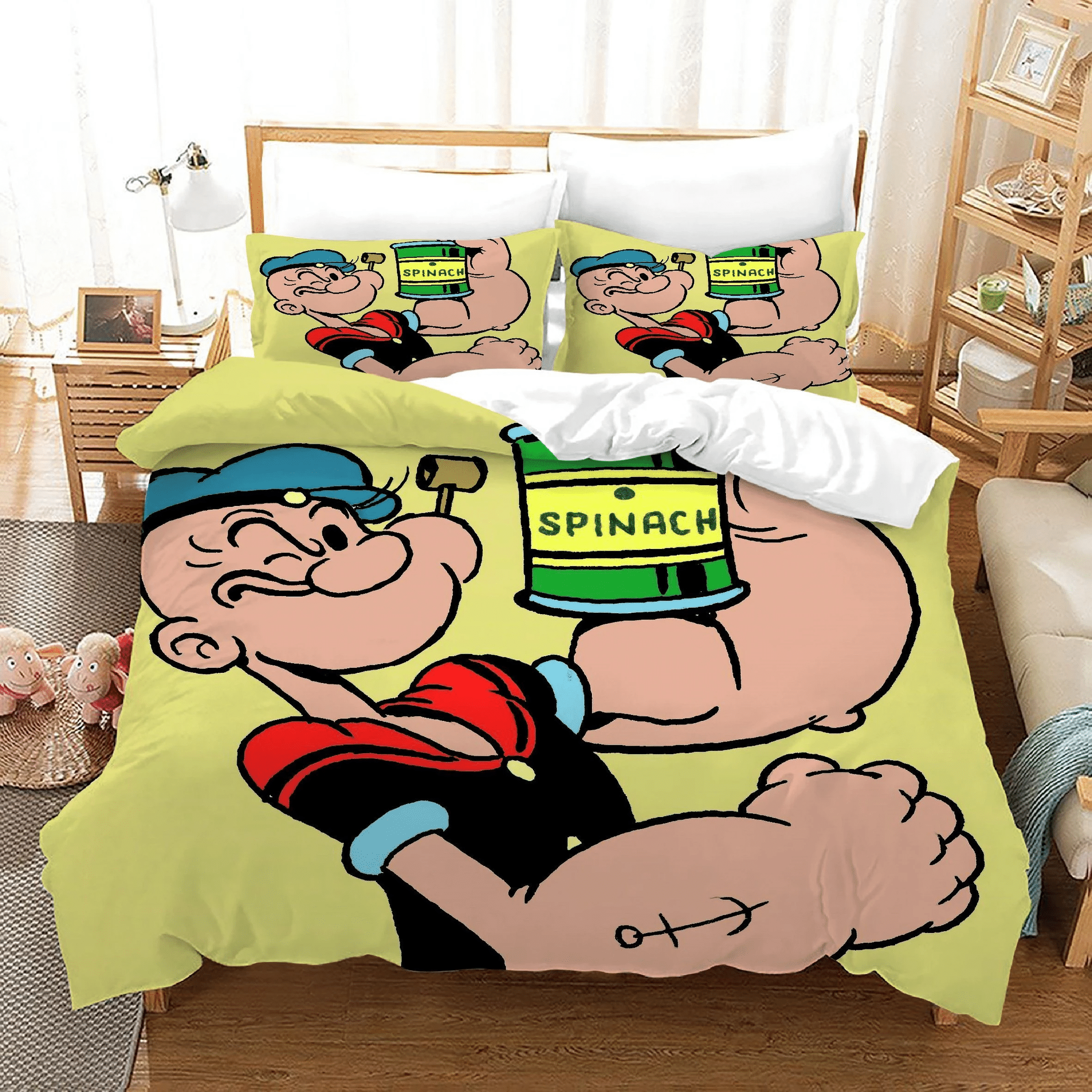 Popeye The Sailor 3 Duvet Cover Pillowcase Bedding Sets Home