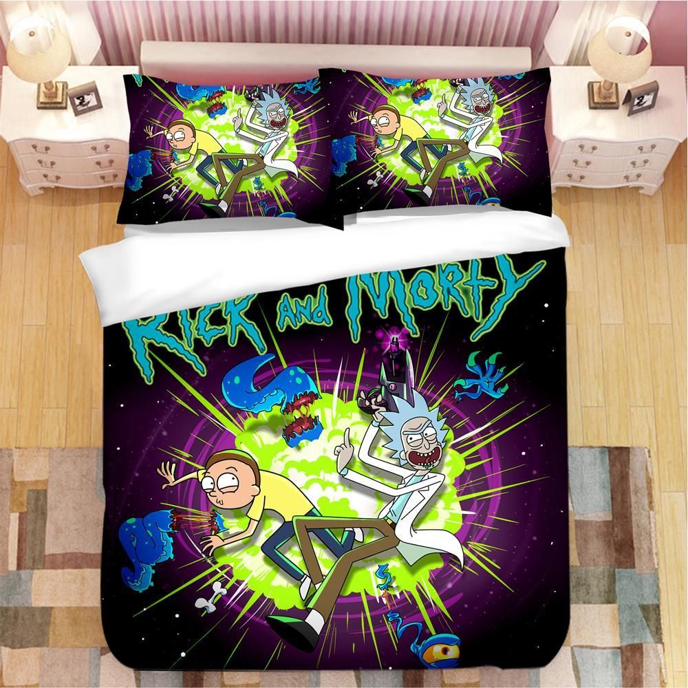 Rick And Morty 19 Duvet Cover Pillowcase Bedding Sets Home