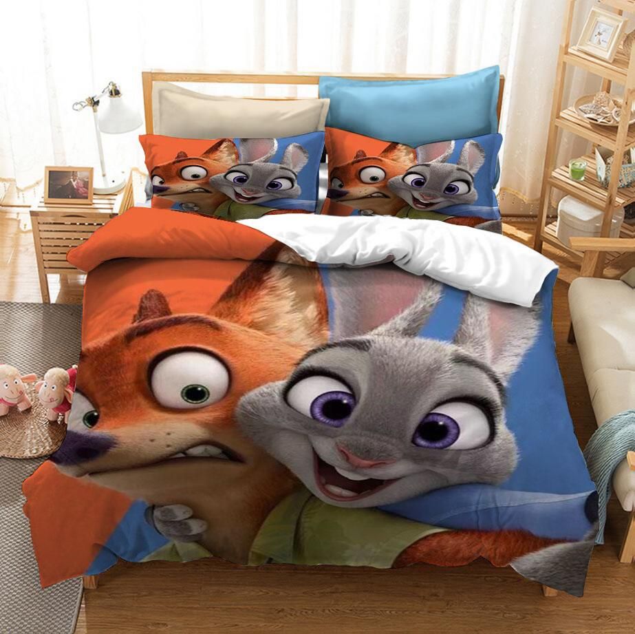 Zootopia Zootropolis Judy Nick 5 Duvet Cover Quilt Cover Pillowcase