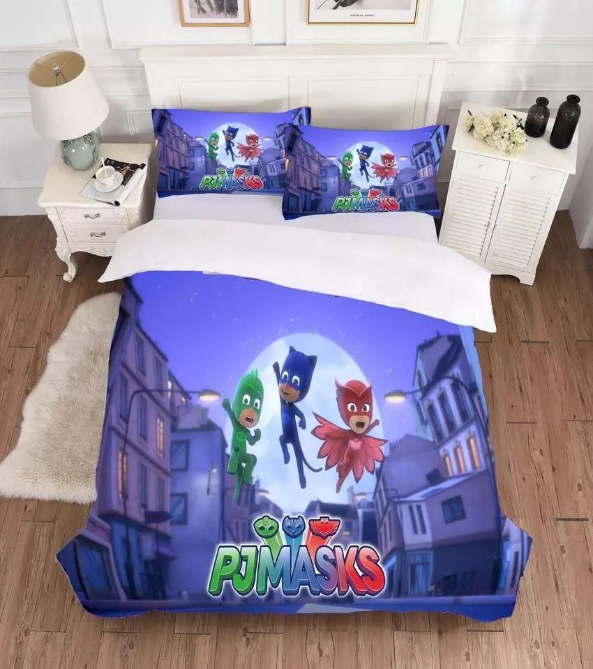 Pjmasks 3 Duvet Cover Pillowcase Bedding Sets Home Decor Quilt