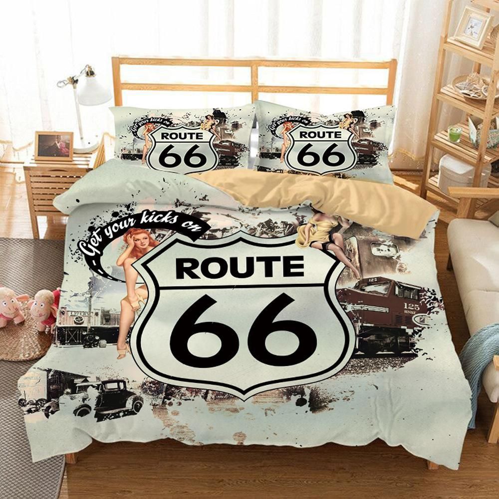 Route 66 5 Duvet Cover Pillowcase Bedding Sets Home Bedroom
