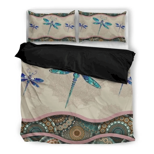 Vintage Dragonfly Durable Bedding Sets Duvet Cover Bedroom Quilt Bed