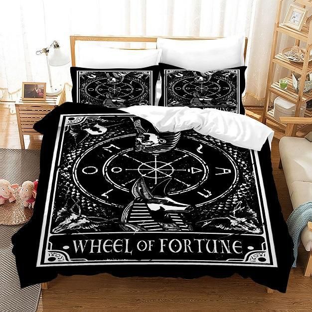 Tarot Wheel Of Fortune 14 Duvet Cover Pillowcase Bedding Sets