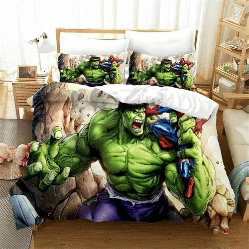 Superhero Hulk Bedding Sets Duvet Cover Bedroom Quilt Bed Sets