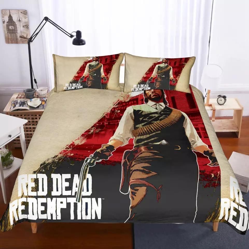 Red Dead Redemption 2 Duvet Cover Pillowcase Bedding Sets Home