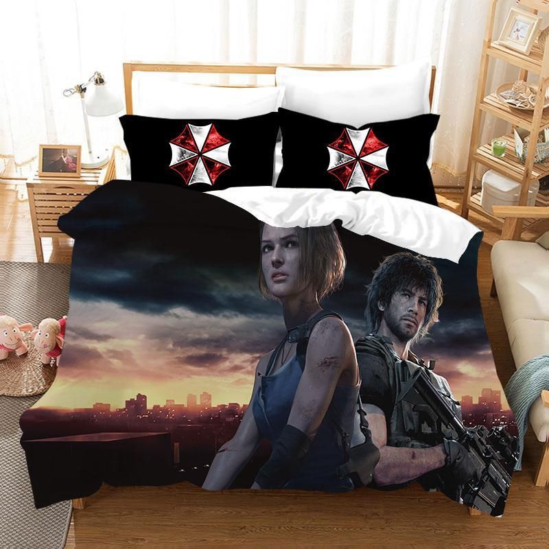 Resident Evil 10 Duvet Cover Pillowcase Bedding Sets Home Bedroom