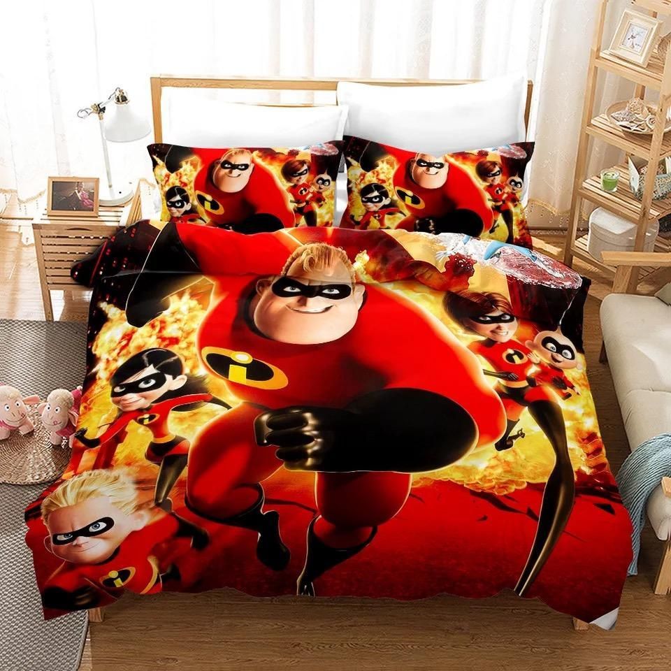 The Incredibles 1 Duvet Cover Pillowcase Bedding Sets Home Bedroom
