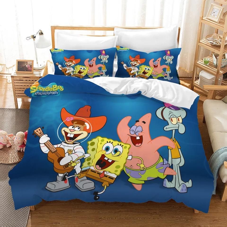 Spongebob Squarepants 3 Duvet Cover Quilt Cover Pillowcase Bedding Sets